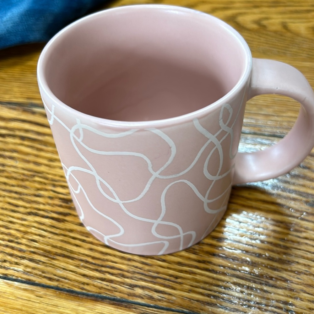 Whitney Kerney for Causebox pink swirl mug.